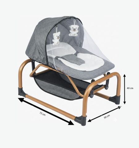 TommyBaby Ana Dizi Ana Kucağı Beşik GRİ