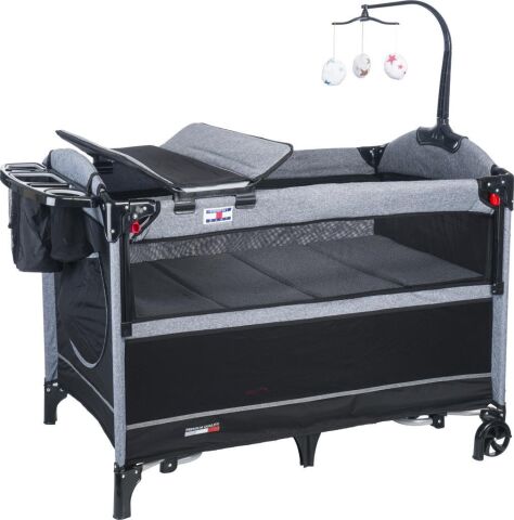 TommyBaby TEDY Anne Yanı Oyun Parkı Beşik 70x110 ANTRASİT