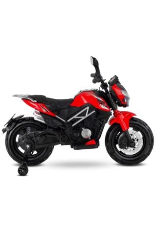 447 Motocross Akülü Motor Çocuk Motoru 12V Beyaz