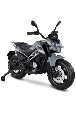 447 Motocross Akülü Motor Çocuk Motoru 12V Beyaz