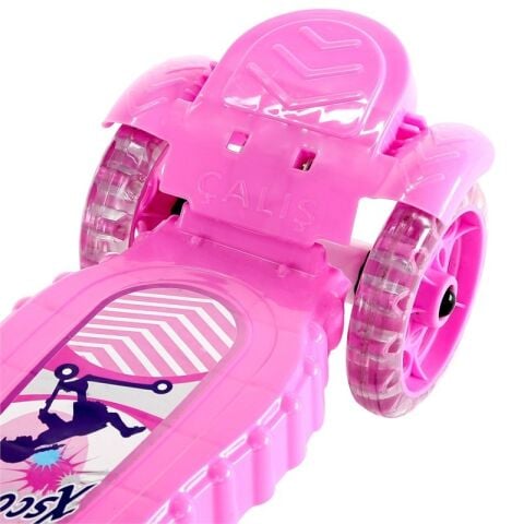 XScooty Silikon 3 Tekerlekli Frenli Çocuk Scooter KIRMIZI