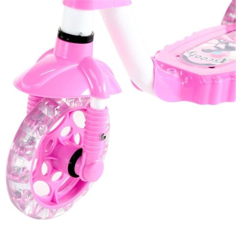XScooty Silikon 3 Tekerlekli Frenli Çocuk Scooter PEMBE