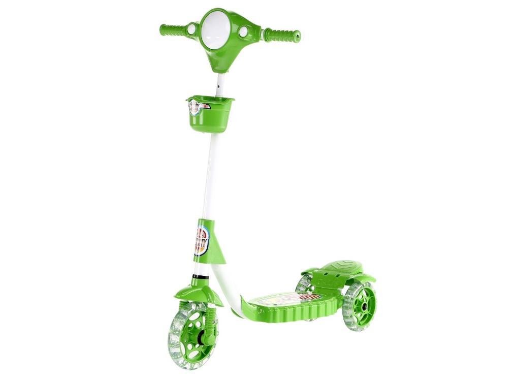 XScooty Silikon 3 Tekerlekli Frenli Çocuk Scooter YEŞİL