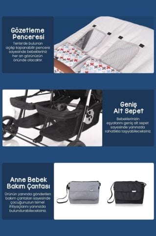 Twin Ikiz Bebek Arabasıı