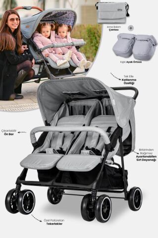 Twin Ikiz Bebek Arabasıı BEJ