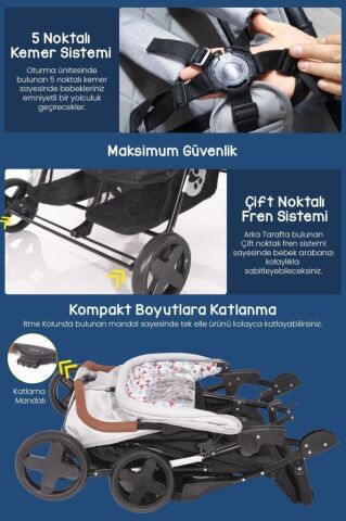 Twin Ikiz Bebek Arabasıı GRİ