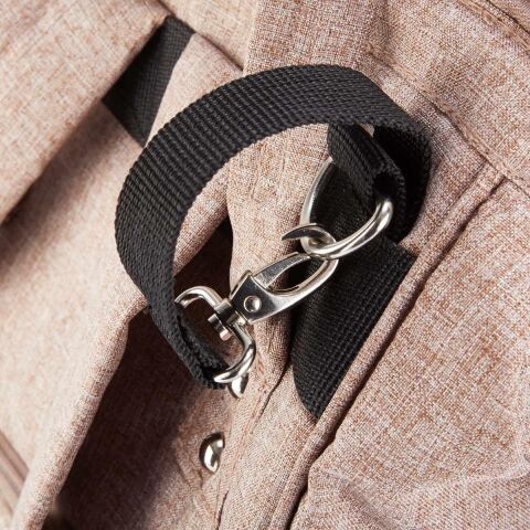 Tommybaby Lucca Anne Bebek Bakım Sırt Çantası-Ultra Hafif Keten Kumaş KAHVE