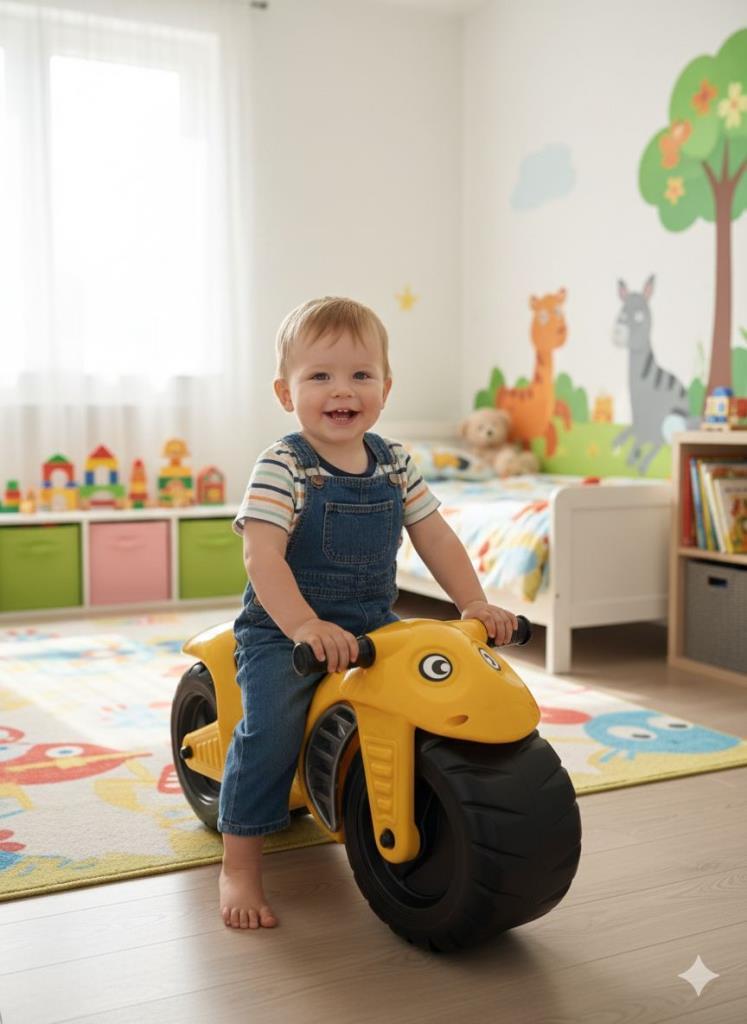 TommyBaby İlk Arabam Oyuncak İlk Motorum 1-3 yaş Akülü Değildir SARI