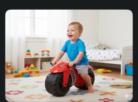 TommyBaby İlk Arabam Oyuncak İlk Motorum 1-3 yaş Akülü Değildir KIRMIZI