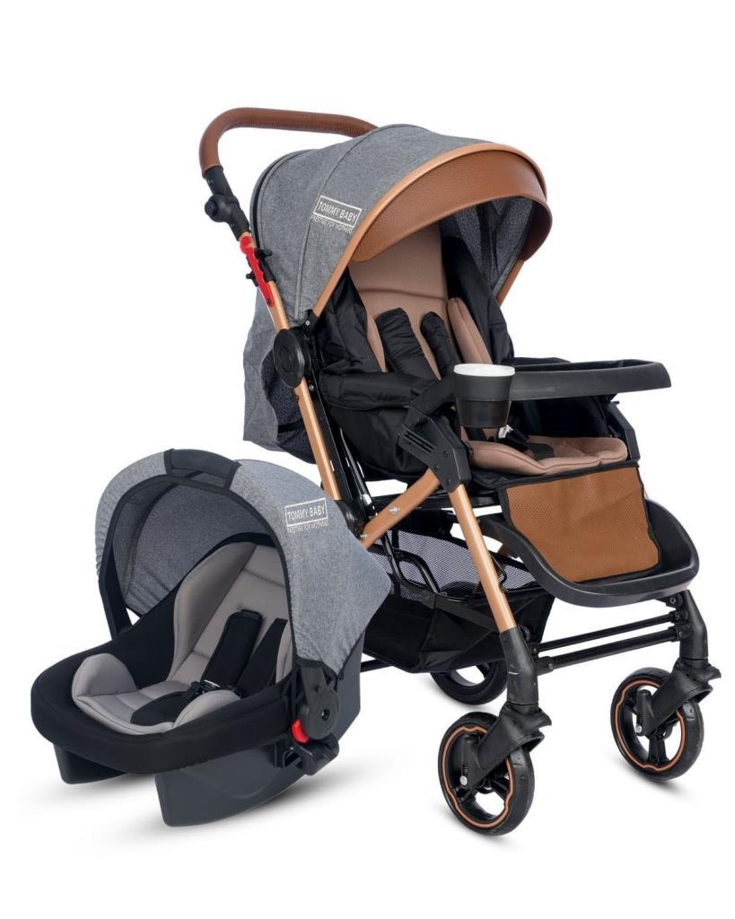TommyBaby Tornado Travel  Çift Yönlü Bebek Arabası Seyahat Sistem Puset GRİ