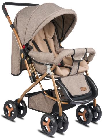 TommyBaby Classic Travel Çift Yönlü Bebek Arabası Tam Yatarlı Puset KAHVERENGİ