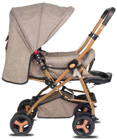 TommyBaby Classic Travel Çift Yönlü Bebek Arabası Tam Yatarlı Puset KAHVERENGİ