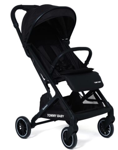TommyBaby Quantum Kabin Bebek Arabası Kabin Boy Bebek Arabası Pedli Katlanabilir Yağmurluk Hediye SİYAH