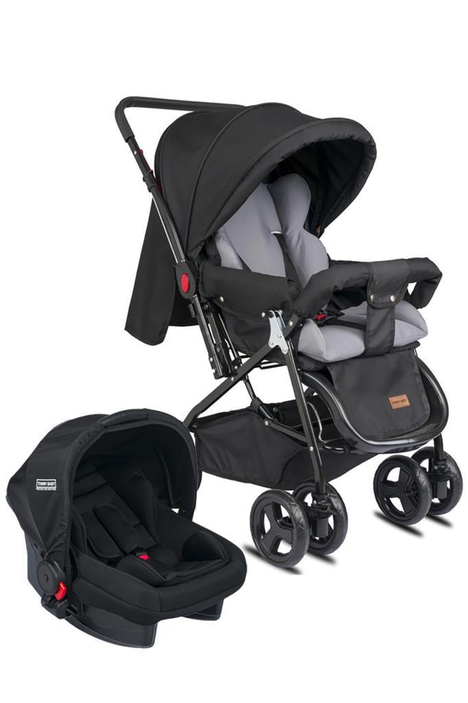 TommyBaby Classic Travel Çift Yönlü Bebek Arabası Tam Yatarlı Puset SİYAH