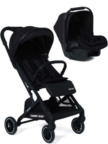 TommyBaby Quantum Kabin Travel Bebek Arabası Kabin Boy Bebek Arabası Pedli Katlanabilir Yağmurluk Hediye