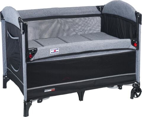 TommyBaby Anne Yanı Beşik Park Yatak Oyun Parkı 70x110 GRİ