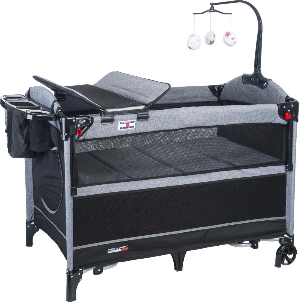 TommyBaby Anne Yanı Beşik Park Yatak Oyun Parkı 70x110 GRİ