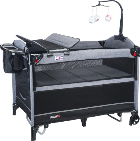 TommyBaby Anne Yanı Beşik Park Yatak Oyun Parkı 70x110 GRİ