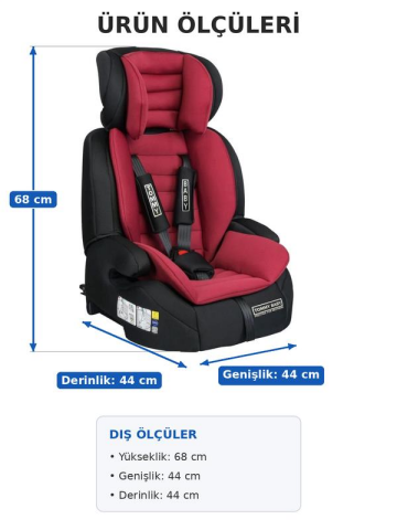 TOMMYBABY  Isofixli Bebek Çocuk Oto Koltuğu 9-36 Kg BORDO