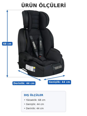 TOMMYBABY  Isofixli Bebek Çocuk Oto Koltuğu 9-36 Kg SİYAH
