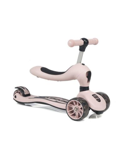 Smart Oturaklı Çocuk Scooter 3 Tekerlekli Işıklı Ledli Scooter Yükseklik Ayarlı 1-5 Yaş SOMON