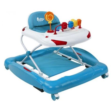 219 Tobby Salla Yürüteç Müzikli Oyuncaklı Lüks Yürüteç | Örümcek MAVİ