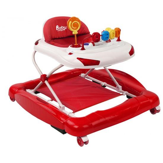 219 Tobby Salla Yürüteç Müzikli Oyuncaklı Lüks Yürüteç | Örümcek KIRMIZI