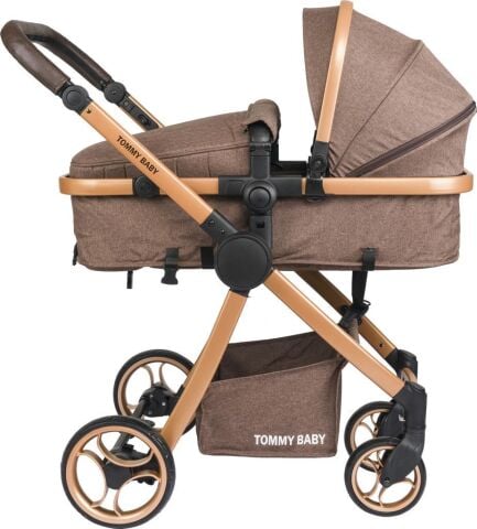 Tommybaby Toranto Gold Vip Travel Sistem Bebek Arabası + Puset SİYAH