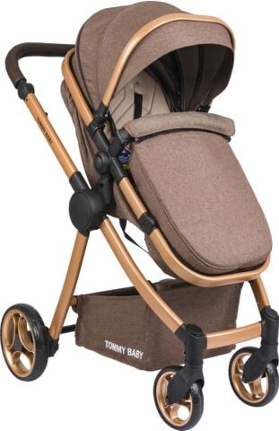 Tommybaby Toranto Gold Vip Travel Sistem Bebek Arabası + Puset SİYAH