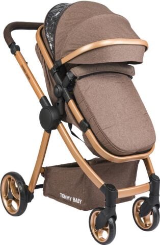 Tommybaby Toranto Gold Vip Travel Sistem Bebek Arabası + Puset SİYAH