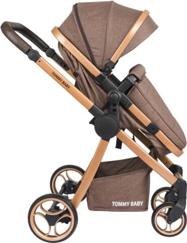 Tommybaby Toranto Gold Vip Travel Sistem Bebek Arabası + Puset KAHVERENGİ