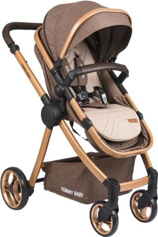 Tommybaby Toranto Gold Vip Travel Sistem Bebek Arabası + Puset KAHVERENGİ