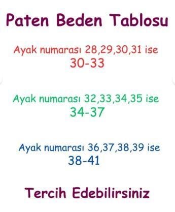 Tommybaby Paten Işıklı Ayarlanabilir (2+2 veya 2+1+1) Işıklı Ledli Çocuk Pateni