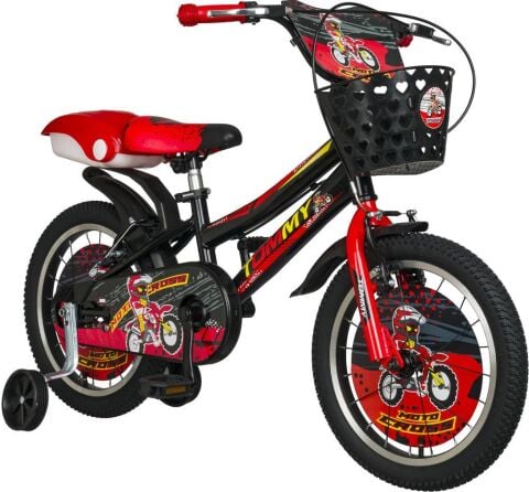 TommyBike 16 jant Lüx Aksesuarlı Cocuk Bisikleti 5-8 Yaş KIRMIZI