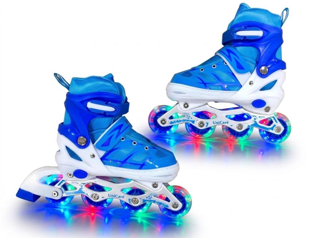 Tommybaby Paten Işıklı Ayarlanabilir (2+2 veya 2+1+1) Işıklı Ledli Çocuk Pateni MAVİ - 38-41(L)