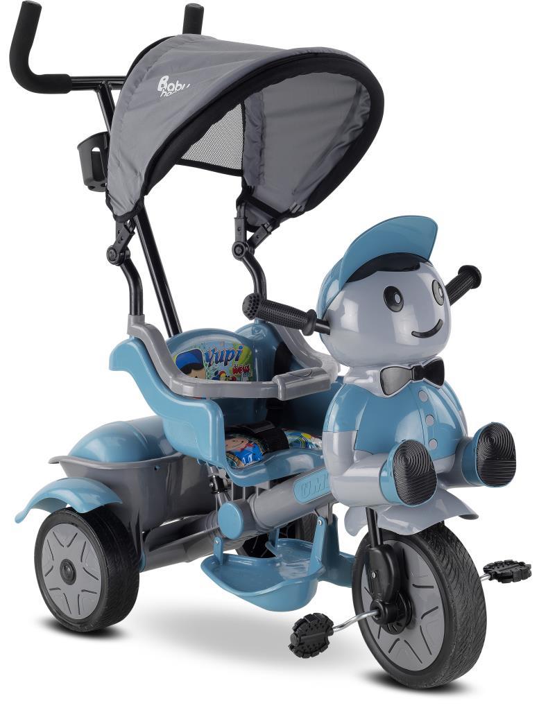 Babyhope 125 Yupi 3 Tekerlekli İtmeli Bisiklet 2019 PETROL MAVİSİ