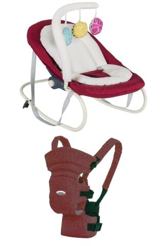 Tommybaby Elite Lüx 2'li Set-Ana Kucağı ve Kanguru KIRMIZI