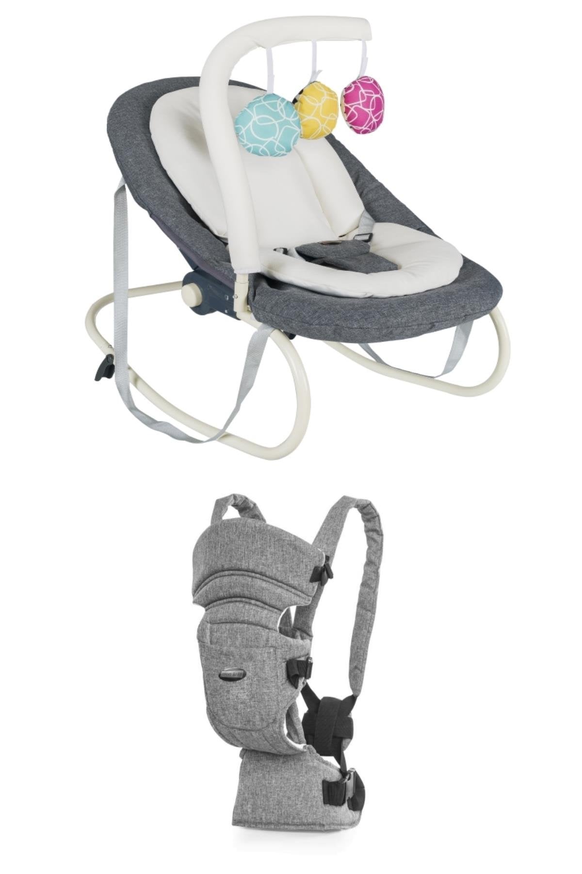 Tommybaby Elite Lüx 2'li Set-Ana Kucağı ve Kanguru FÜME