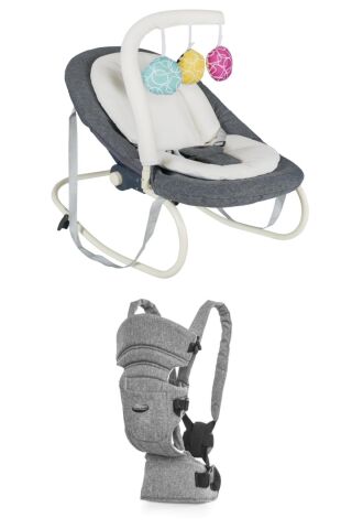 Tommybaby Elite Lüx 2'li Set-Ana Kucağı ve Kanguru FÜME