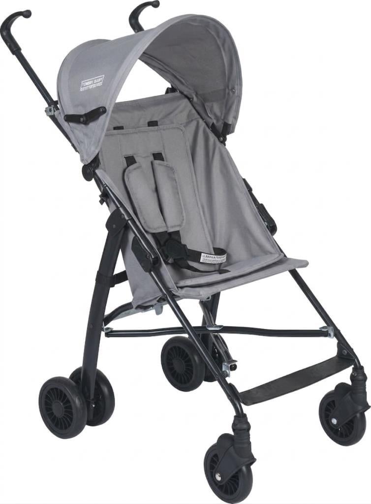 Tommybaby STAR Tek Teker Pratik Baston Puset Bebek Arabası Çocuk Arabası GRİ