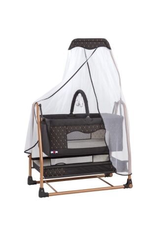 TommyBaby Rüya Tüllü Sepet Beşik Sallanabilir Bebek Beşiği Tüllü Beşik