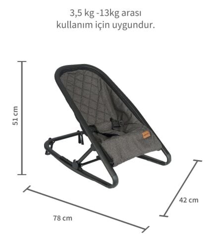 TommyBaby Balance Ana Kucağı Katlanabilir Sallanır Ana Kucağı ANTRASİT