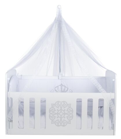 Tommybaby Güpürlü Lüx Cibinlik ve Topuzlu Demir BEYAZ
