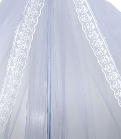 Tommybaby Güpürlü Lüx Cibinlik ve Topuzlu Demir EKRU