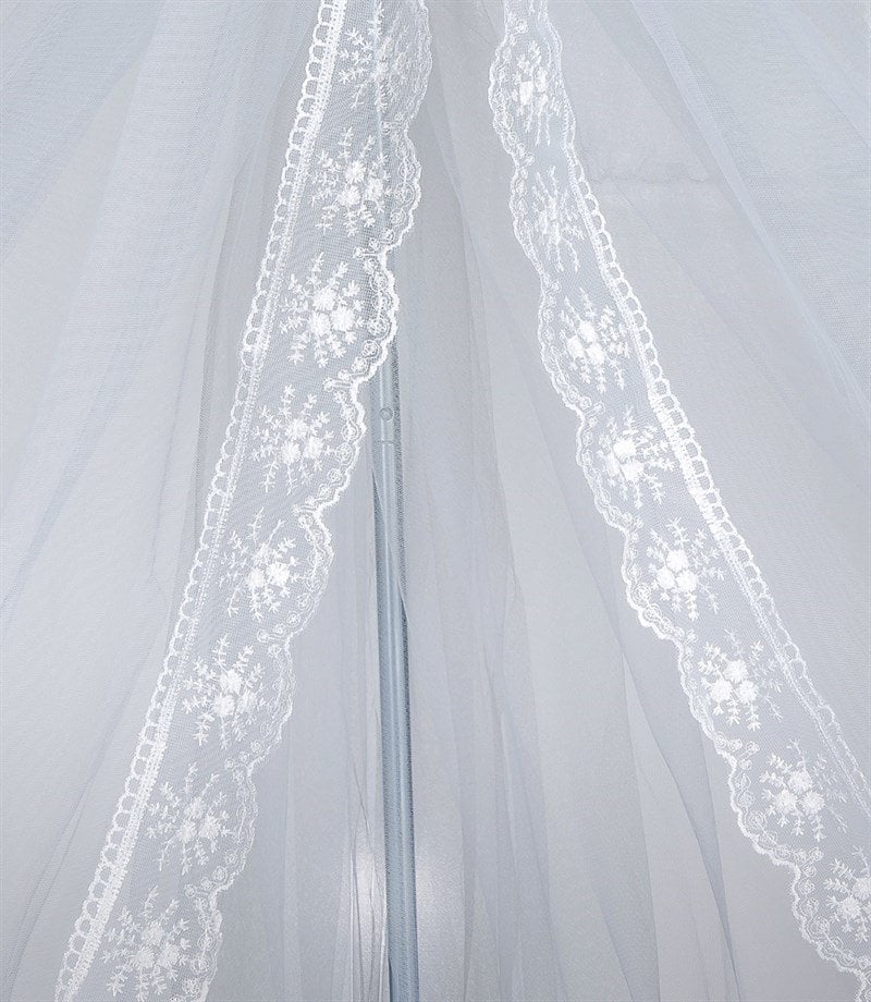 Tommybaby Güpürlü Lüx Cibinlik ve Topuzlu Demir EKRU