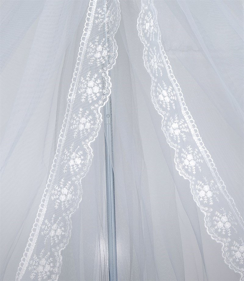 Tommybaby Güpürlü Lüx Cibinlik ve Topuzlu Demir EKRU