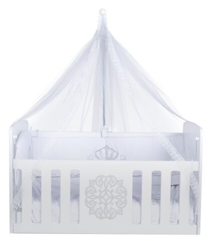 Tommybaby Güpürlü Lüx Cibinlik ve Topuzlu Demir BEYAZ