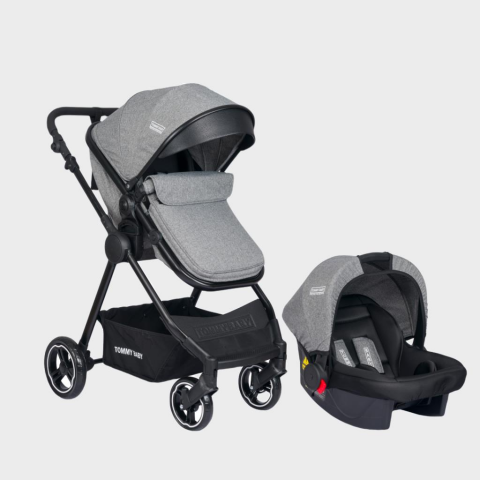 Tommybaby Handy Black New Travel (Seyahat) Sistem Bebek Arabası GRİ