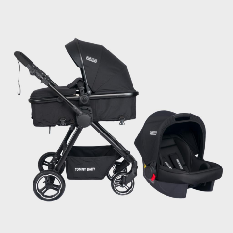 Tommybaby Handy Black New Travel (Seyahat) Sistem Bebek Arabası GRİ