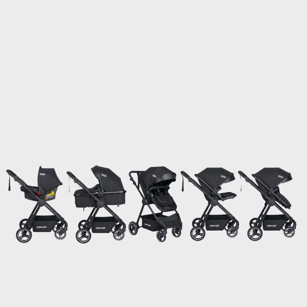 Tommybaby Handy Black New Travel (Seyahat) Sistem Bebek Arabası SİYAH
